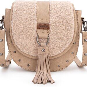 Compact Wrangler Crossbody Bag - Floral Design with Secure Zipper Closure